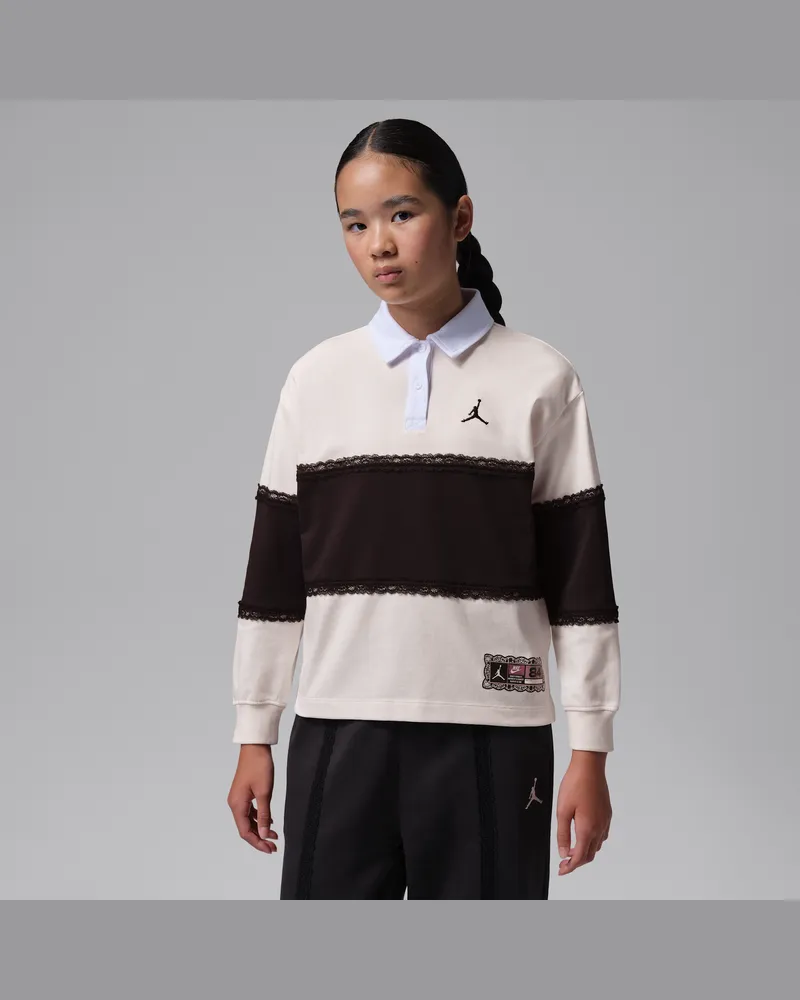 Jordan Dri-FIT Rugby-Oberteil (ältere Kinder) - Weiß Weiß