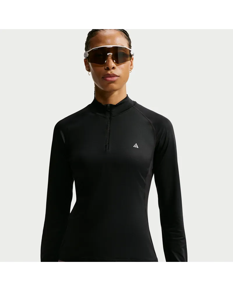 Nike ACG Wildsee Dri-FIT Wander-Longsleeve mit Viertelreißverschluss (Damen) - Schwarz Schwarz