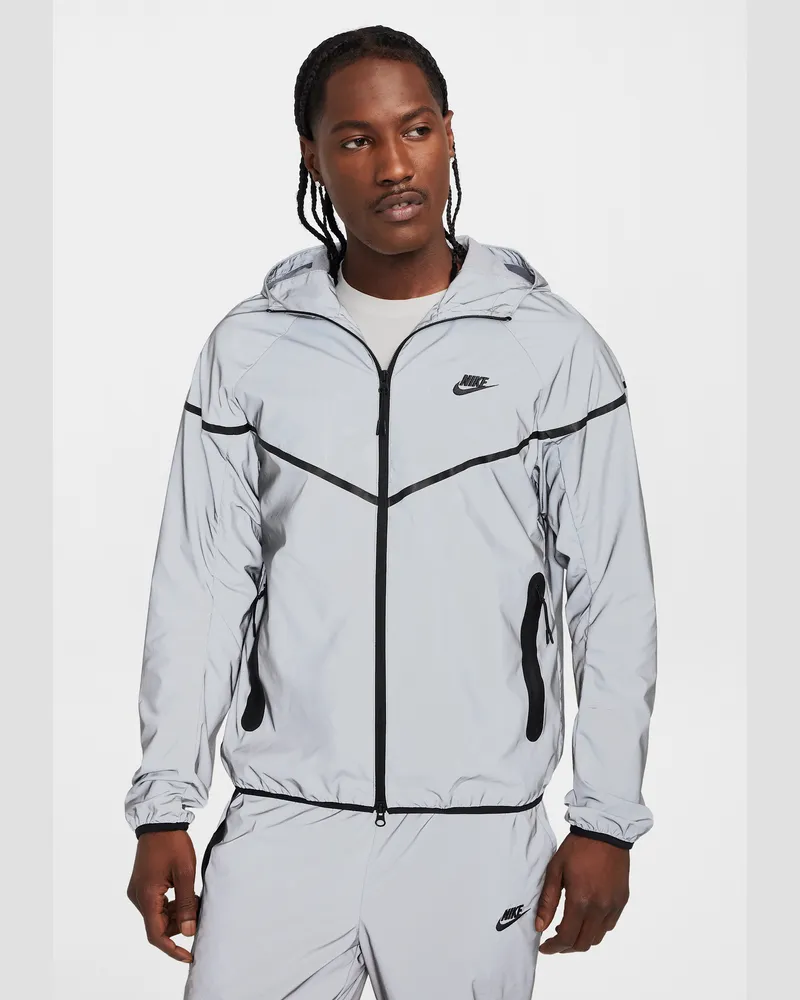 Nike Tech Webjacke mit reflektierenden Designelementen (Herren) - Grau Grau
