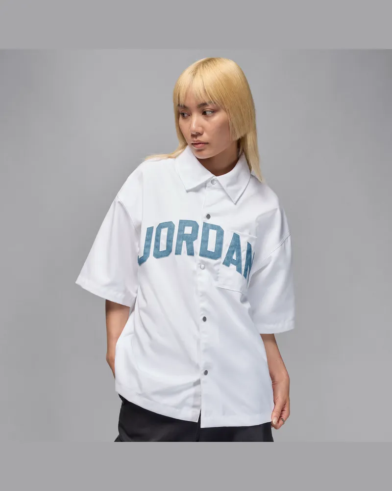 Jordan Flight Kurzarmshirt aus Webmaterial (Damen) - Weiß Weiß