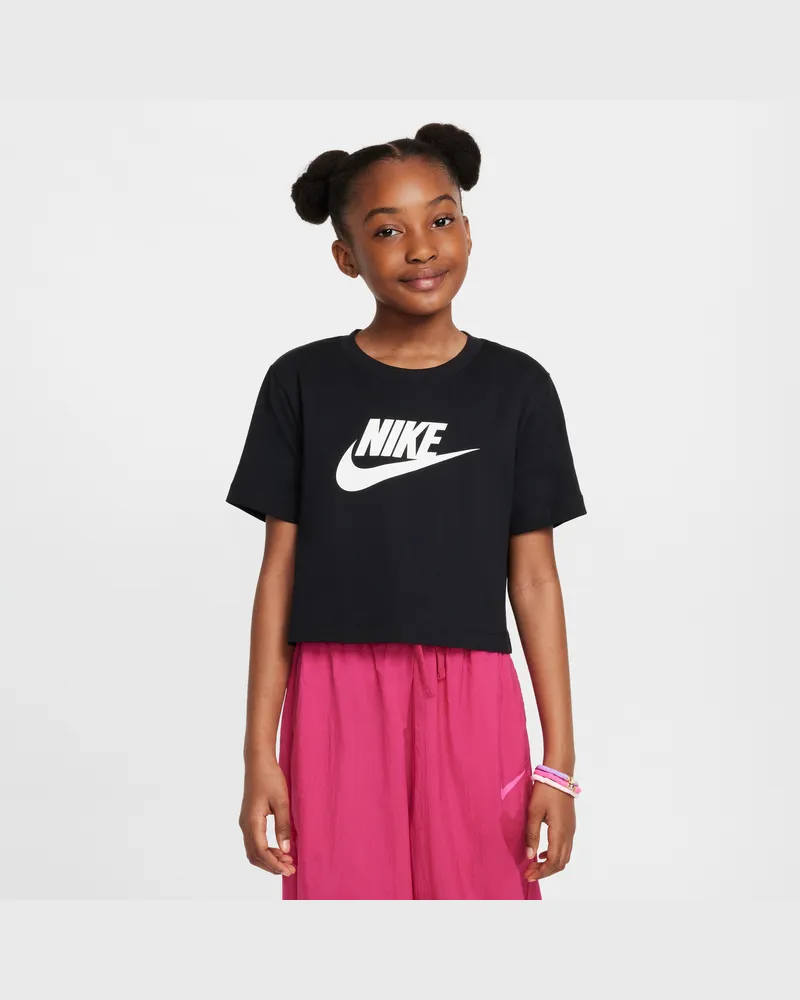 Nike Kurz-T-Shirt (Mädchen) - Schwarz Schwarz