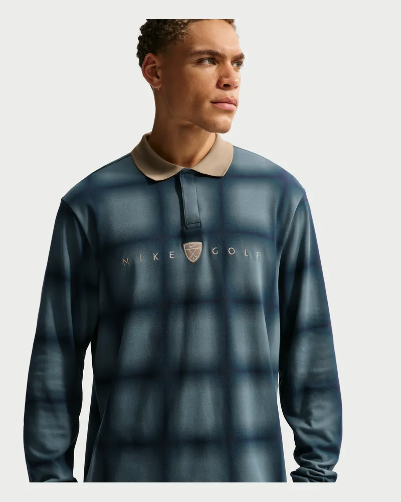 Nike Fairway Fresh Dri-FIT Longsleeve-Golf-Poloshirt in weiter Passform (Herren) - Grau Grau