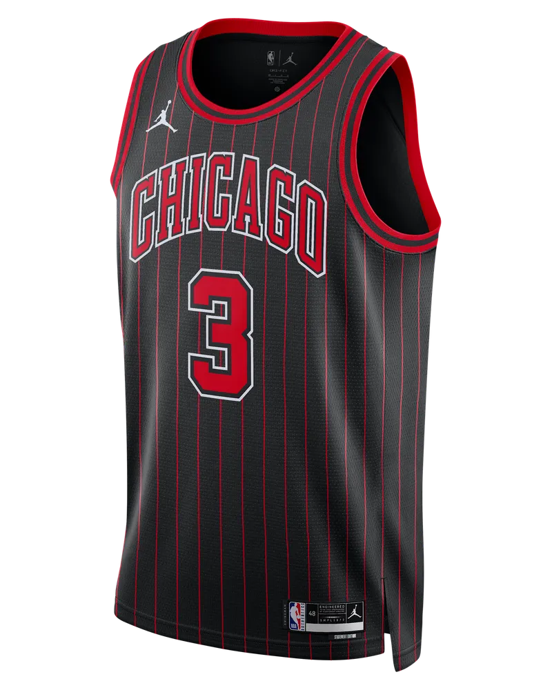 Nike Chicago Bulls 2025/26 Statement Edition  Dri-FIT NBA Swingman Trikot (Herren) - Schwarz Schwarz