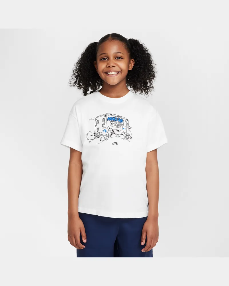 Nike SB Skateboard-T-Shirt (ältere Kinder) - Weiß Weiß