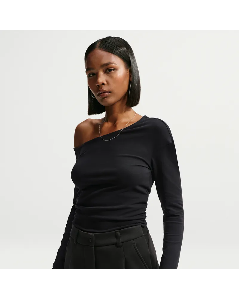 Nike Schulterfreies Longsleeve mit enger Passform von  (Damen) - Schwarz Schwarz