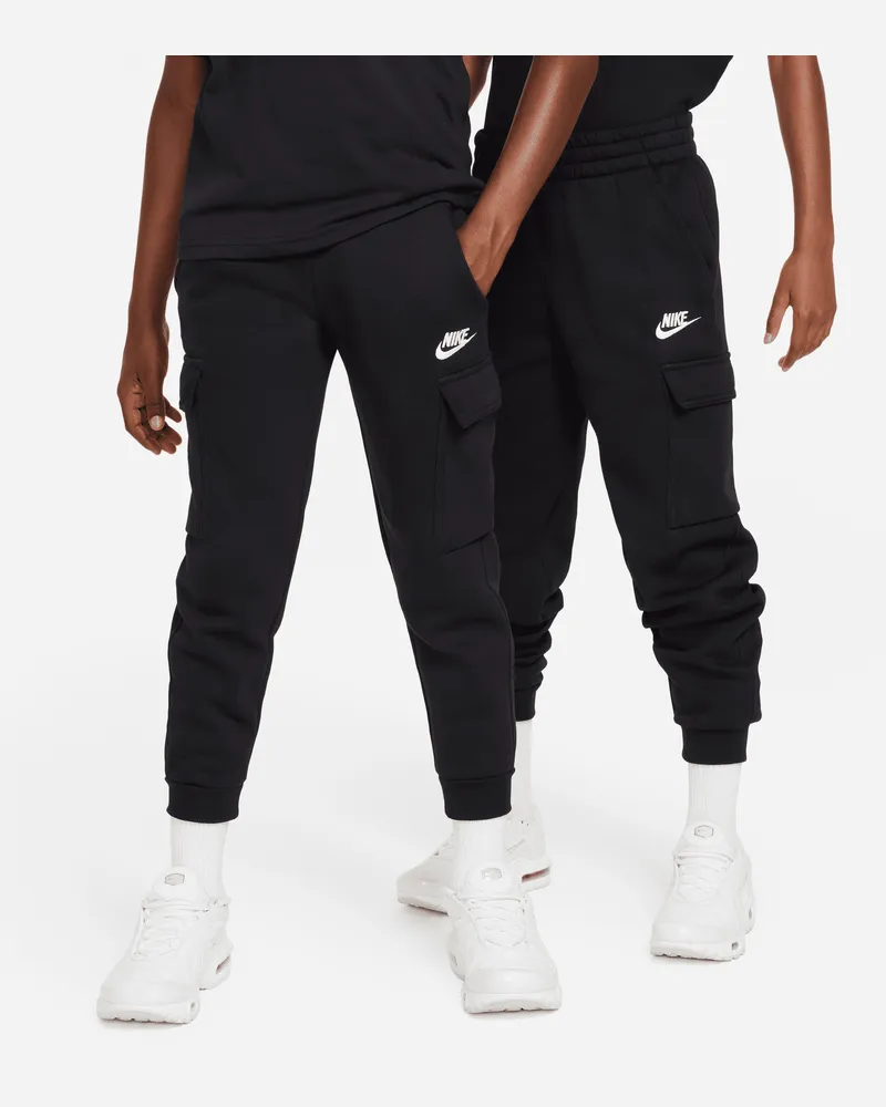 Nike Club Fleece Cargohose für ältere Kinder - Schwarz Schwarz