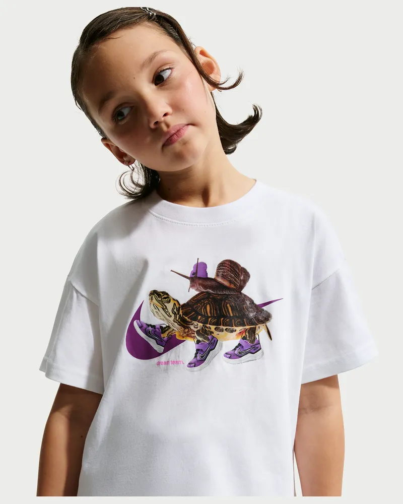 Nike lockeres T-Shirt für ältere Kinder (Mädchen) - Weiß Weiß