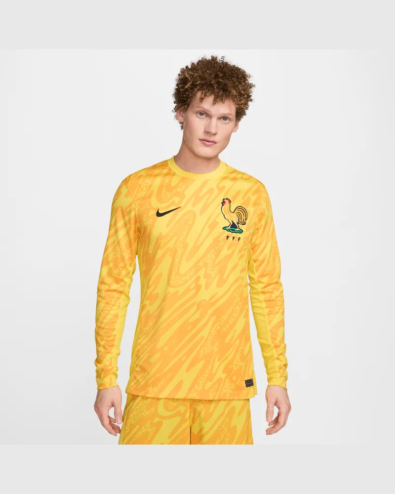 Nike FFF (Women's Team) 2024/25 Stadium Goalkeeper  Replika-Fußballtrikot mit Dri-FIT-Technologie (Herren) - Gelb Gelb