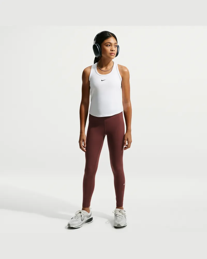 Nike One Dri-FIT-Leggings mit hohem Taillenbund für ältere Kinder (Mädchen) - Lila Lila