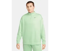 Sportswear Fleece-Oberteil in Oversize mit Viertelreißverschluss für Damen - Grün