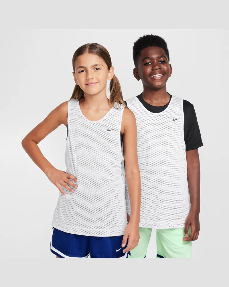 Nike Wendbares Dri-FIT Trikot (ältere Kinder) - Weiß Weiß