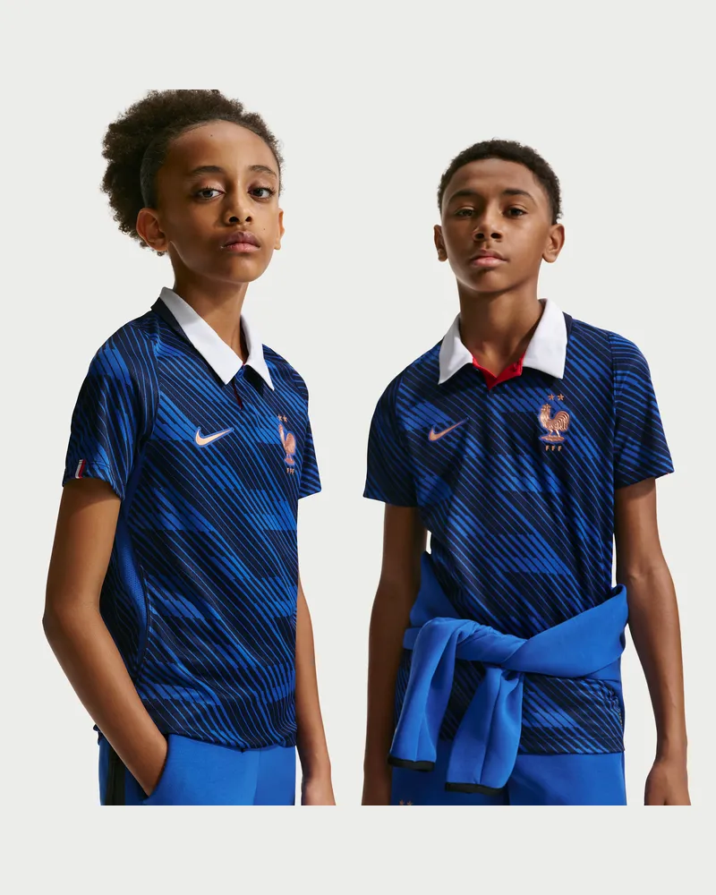Nike FFF 2026 Heimstadion  Dri-FIT Replika-Fußballtrikot für ältere Kinder - Blau Blau