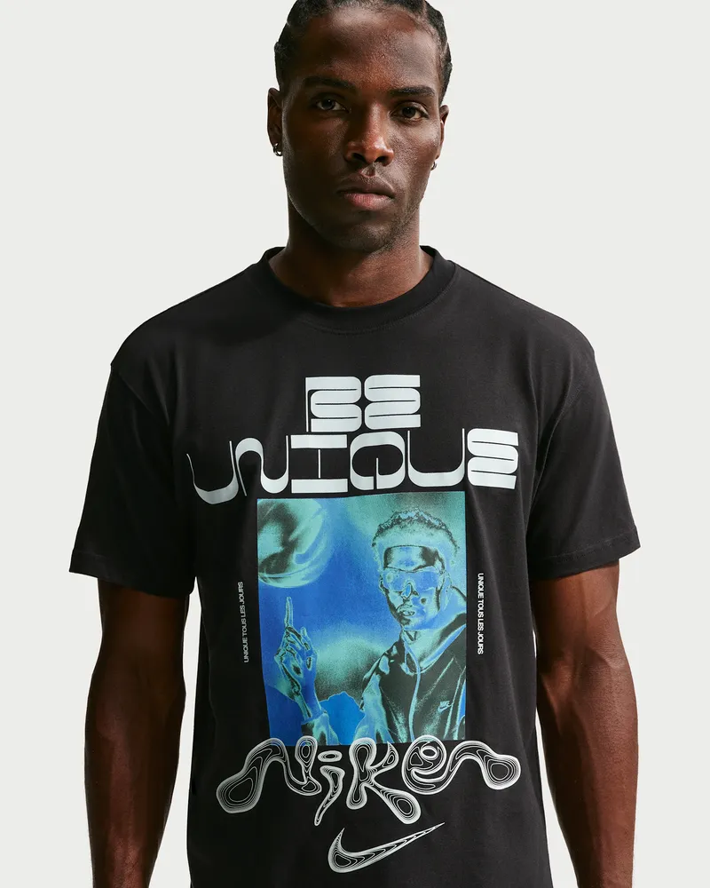 Nike Victor Wembanyama Basketball-T-Shirt (Herren) - Schwarz Schwarz