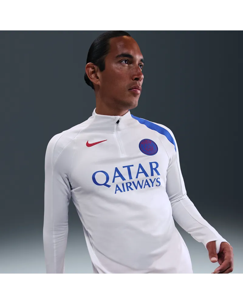 Nike Paris Saint-Germain Strike Third  Dri-FIT Total 90 Drill-Fußballoberteil aus Strickmaterial (Herren) - Weiß Weiß