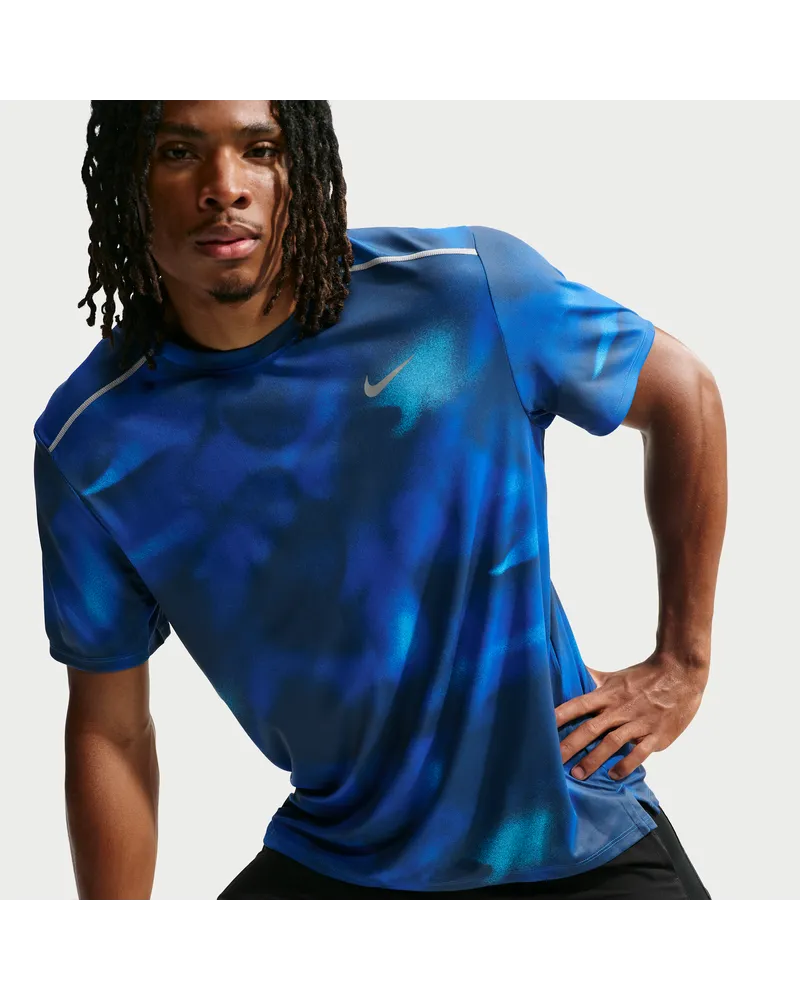 Nike Miler Dri-FIT Kurzarm-Laufoberteil für Herren - Blau Blau