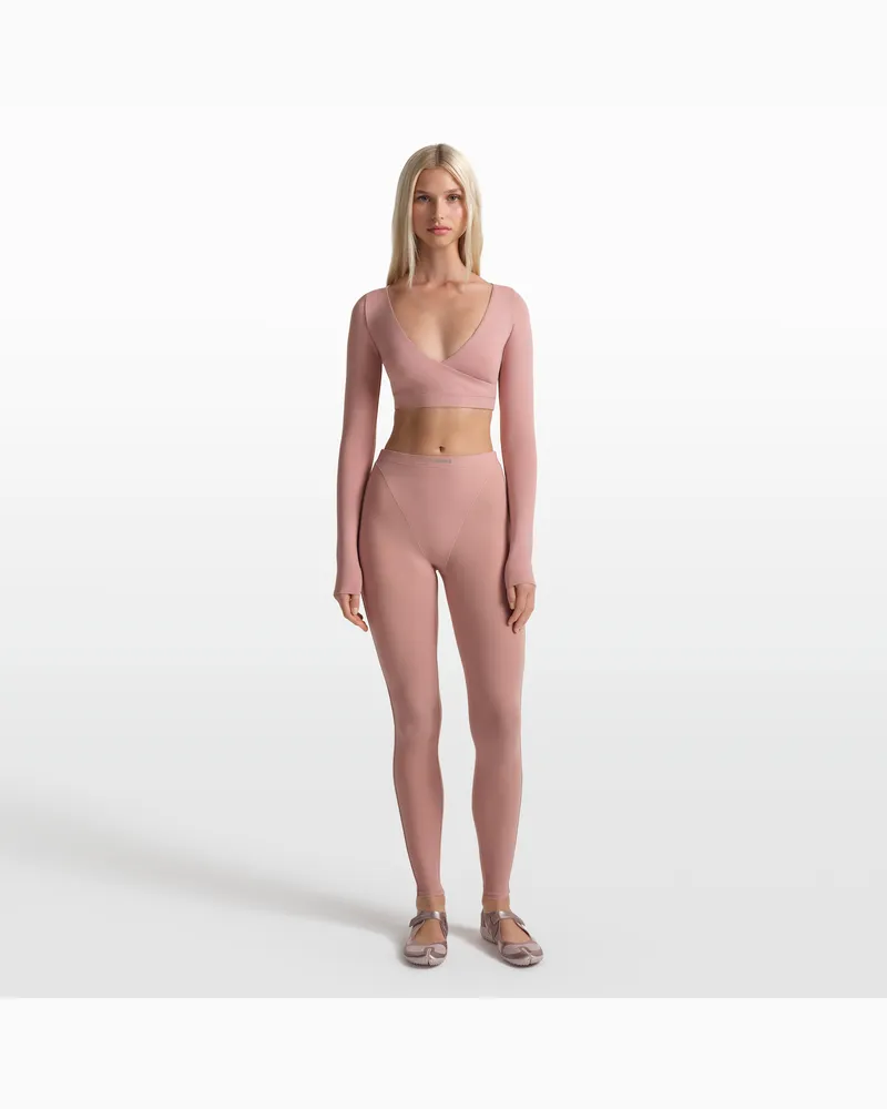 Nike SKIMS Gewichtslose V-Panel Leggings mit hohem Bund zum Überziehen (Damen) - Pink Pink