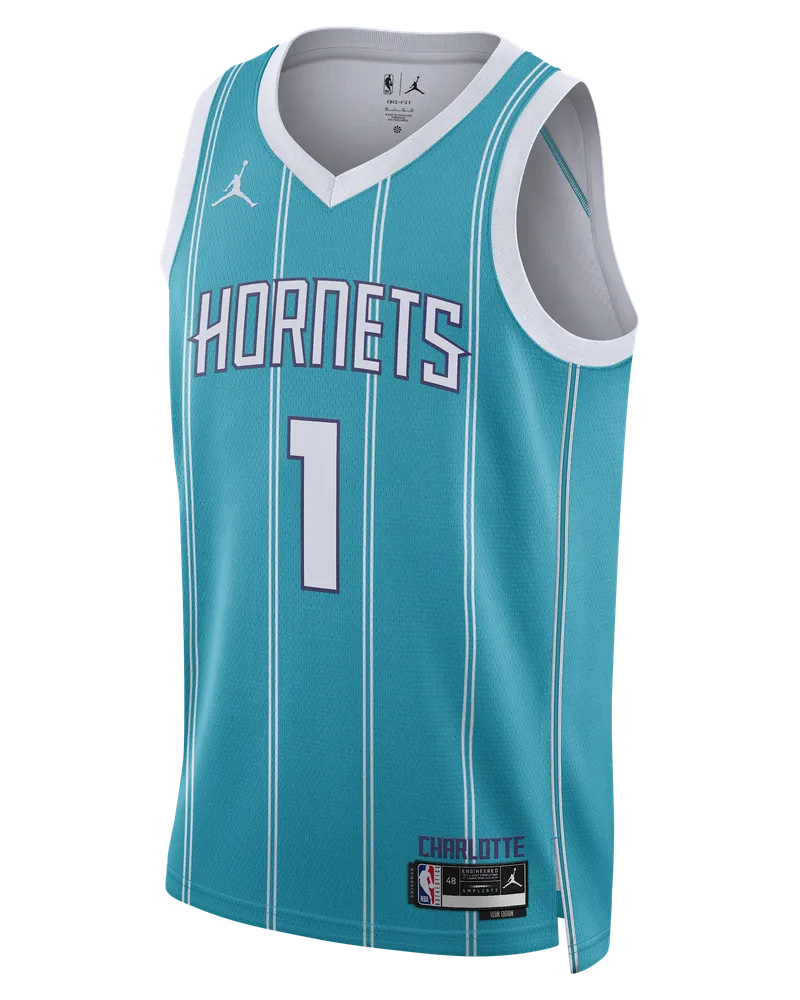 Jordan Charlotte Hornets Icon Edition  Dri-FIT NBA Swingman Trikot für Herren - Blau Blau