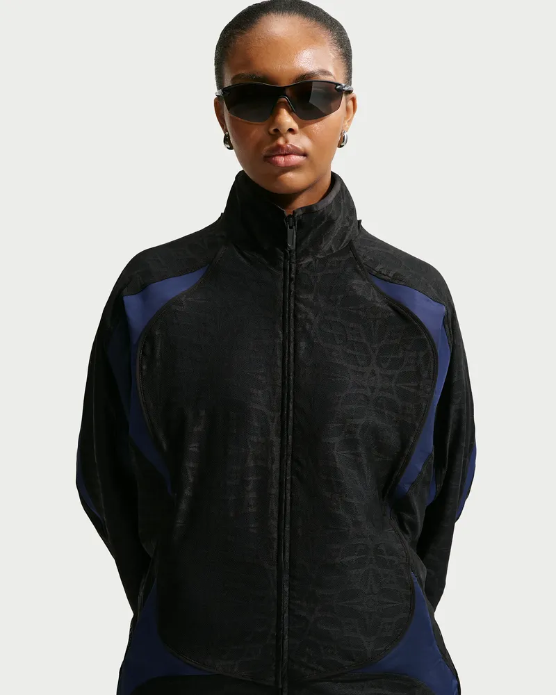 Nike Oversize-Track-Jacket mit Spitze (Damen) - Schwarz Schwarz