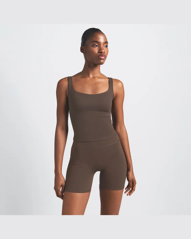 Nike SKIMS Matte Tanktop mit Karree-Ausschnitt (Damen) - Braun Braun