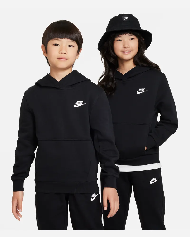 Nike Club Fleece Hoodie für ältere Kinder - Schwarz Schwarz