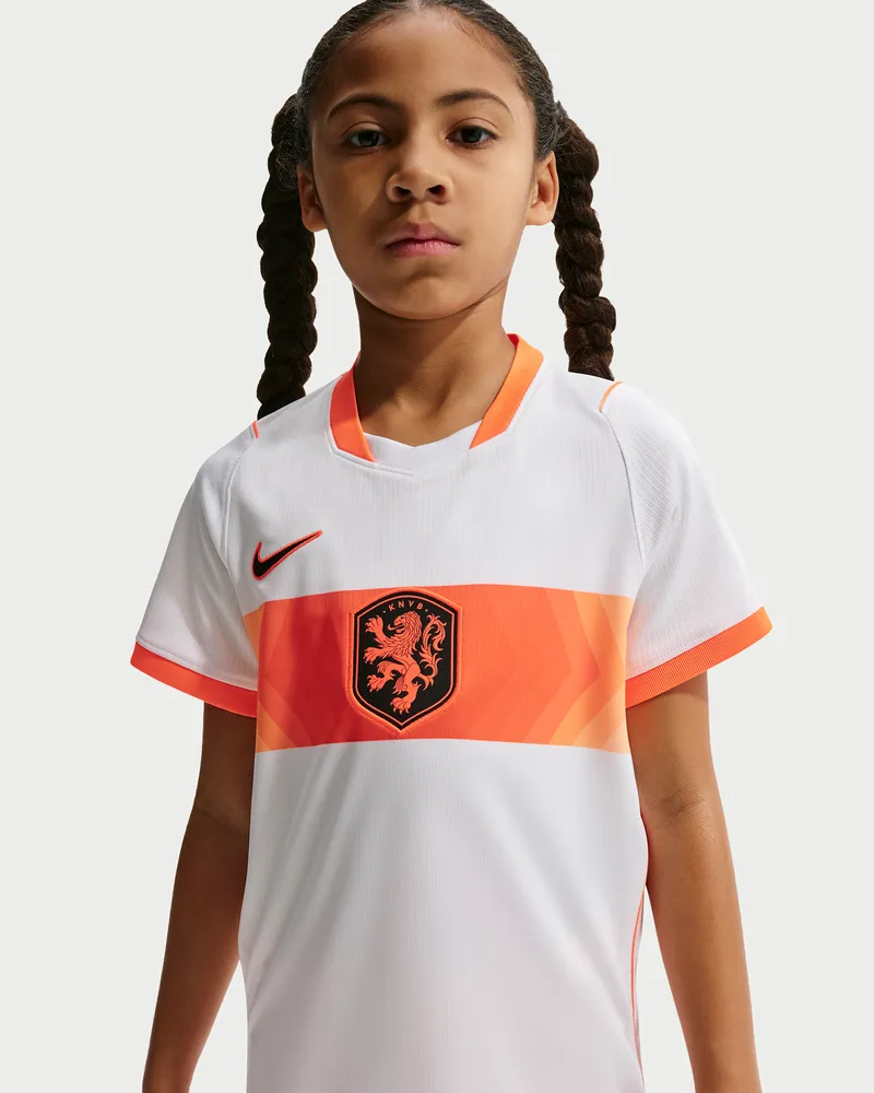 Nike Niederländische Nationalmannschaft 2026  Dri-FIT Stadion-Auswärtstrikot (ältere Kinder) - Weiß Weiß