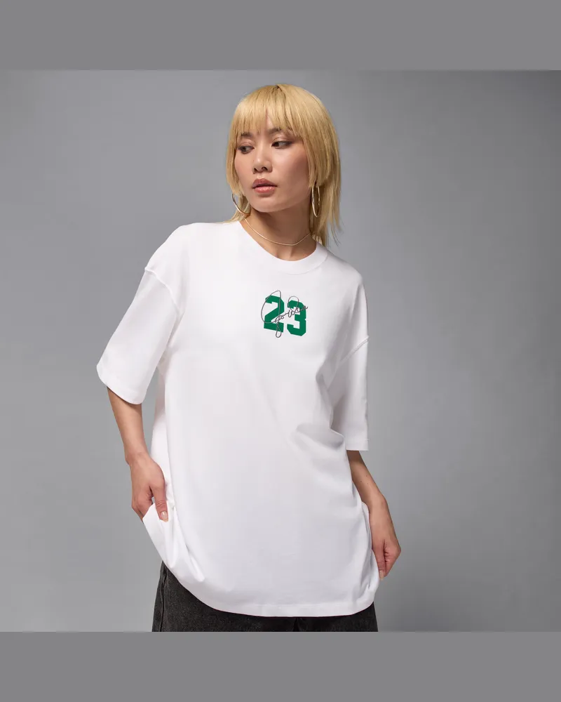 Jordan Essentials Kurzarm-T-Shirt mit Grafik für Damen - Weiß Weiß