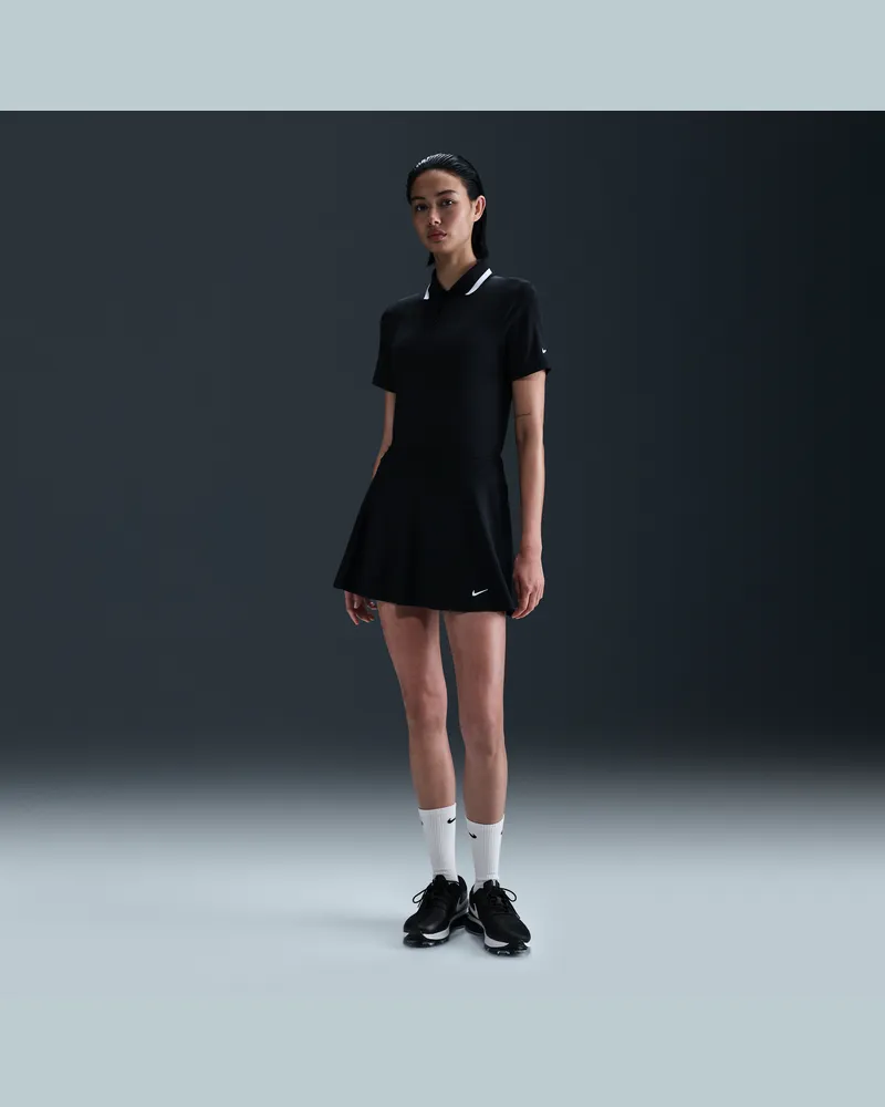 Nike Tour Dri-FIT gerüschter Golfrock (Damen) - Schwarz Schwarz