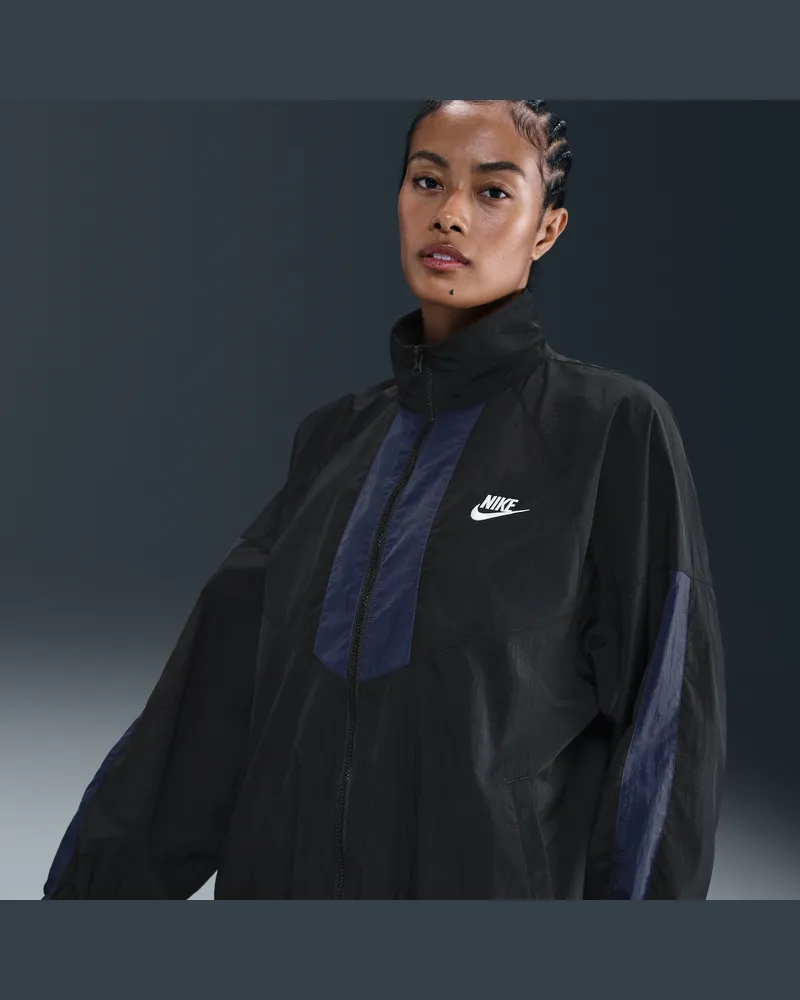 Nike Windrunner Oversize-Jacke (Damen) - Schwarz Schwarz