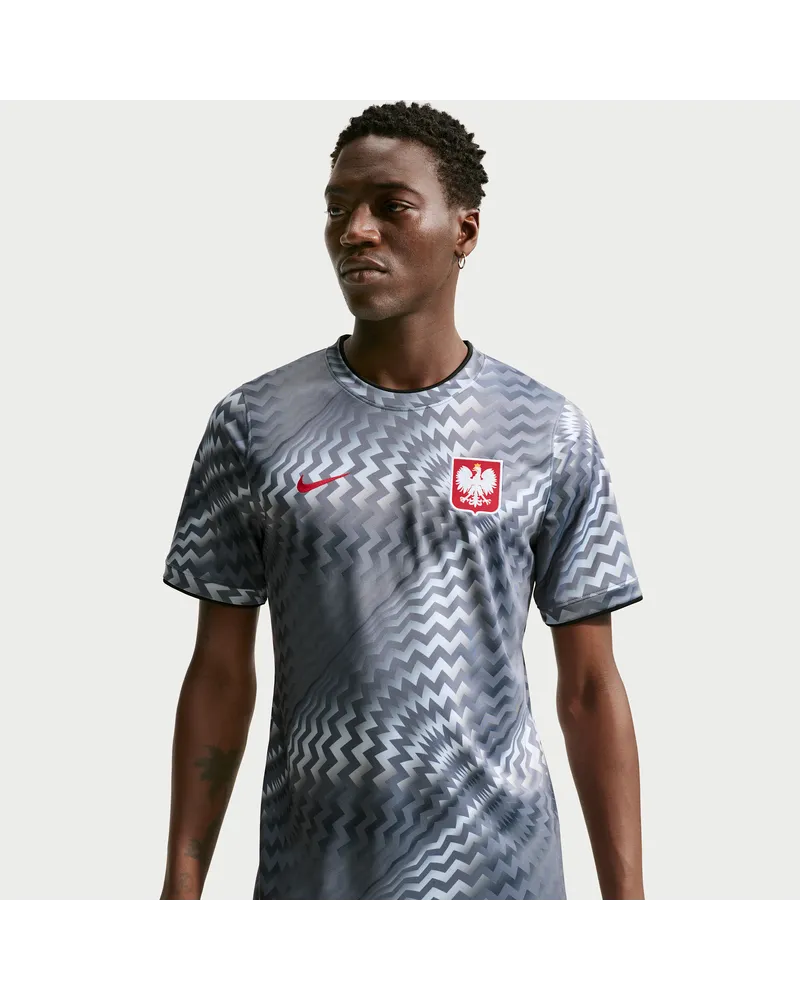 Nike Polen 2026  Dri-FIT Pre-Match Fußball-Kurzarmshirt (Herren) - Grau Grau