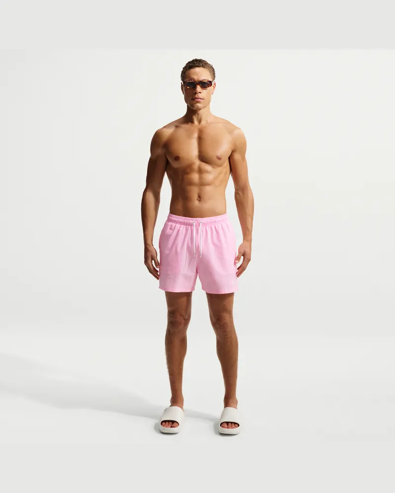 Nike Swim Breaker Volley Badeshorts (ca. 12,5 cm) mit integriertem Slip und Wellenstruktur (Herren) - Pink Pink
