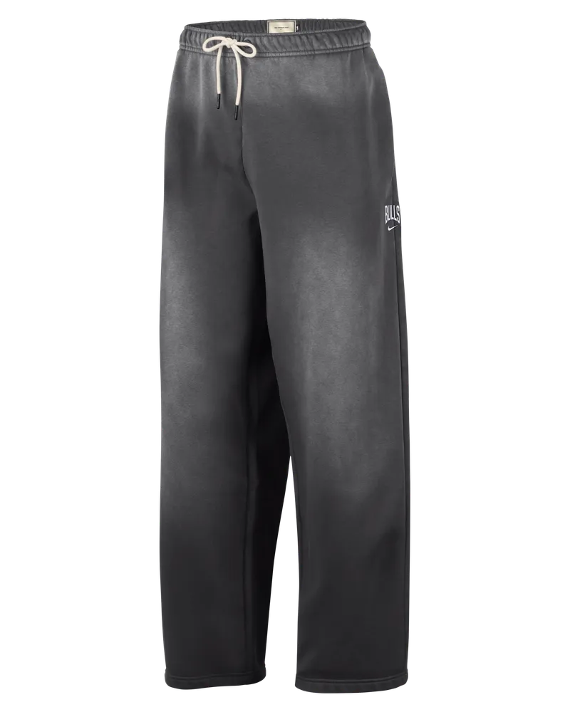 Nike Chicago Bulls Standard Issue  Fleece-Basketballhose mit offenem Saum (Herren) - Grau Grau