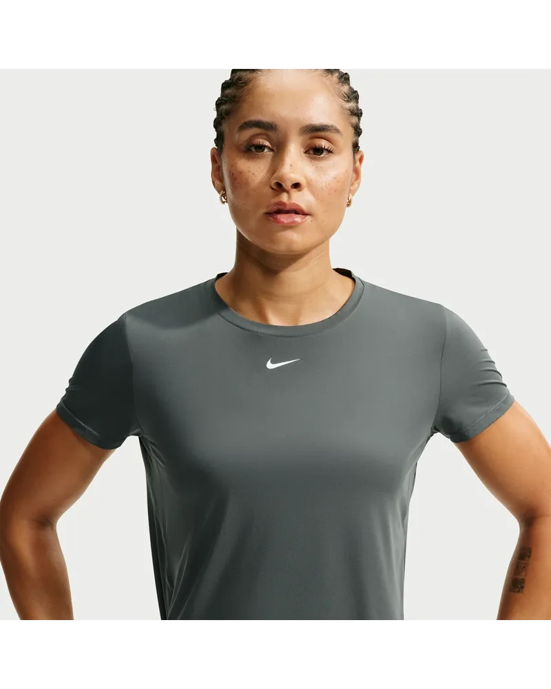 Nike One Classic Dri-FIT Kurzarm-Oberteil für Damen - Grün Grün