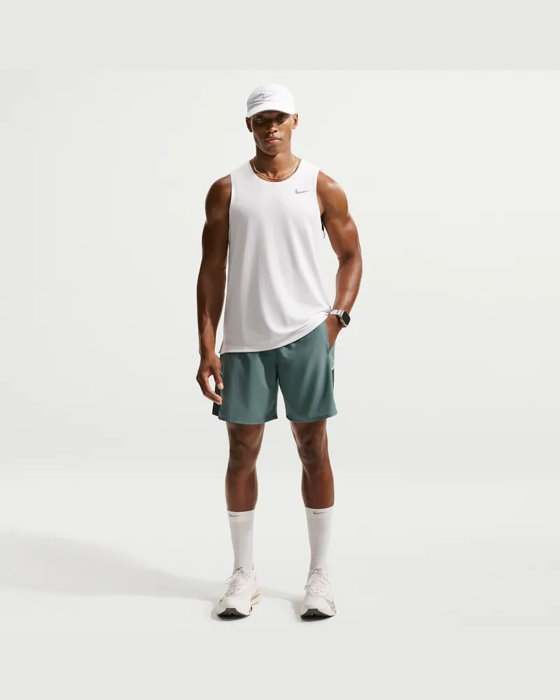 Nike Miler Dri-FIT 2-in-1-Laufshorts (Herren, ca. 18 cm) - Grau Grau