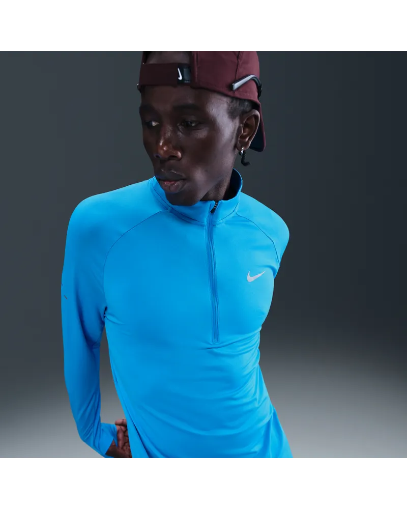 Nike Stride Dri-FIT Laufoberteil mit Viertelreißverschluss (Herren) - Blau Blau