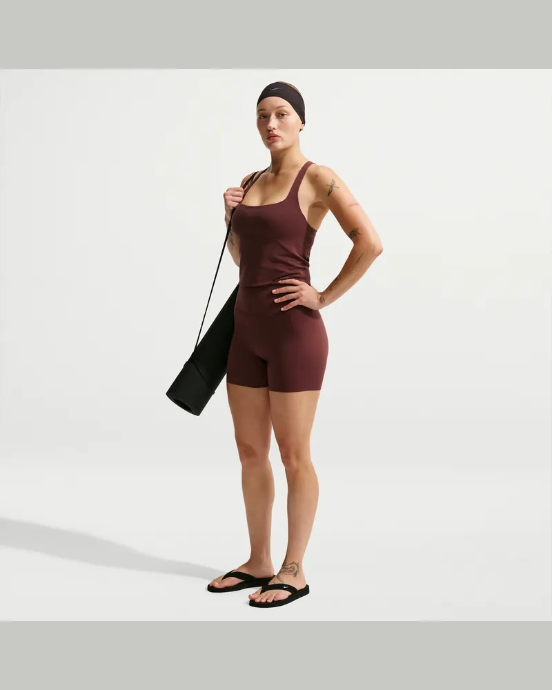 Nike Zenvy Bike Shorts mit hohem Bund (Damen, ca. 12,5 cm) - Lila Lila