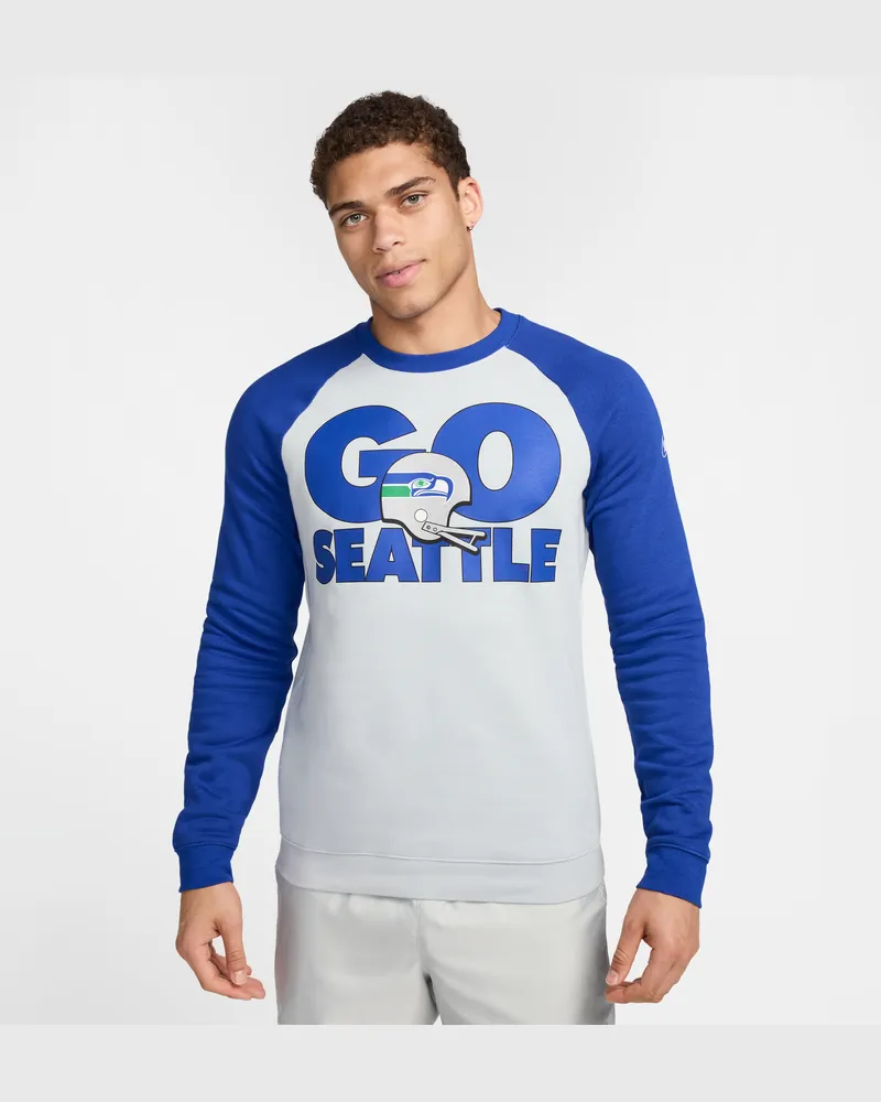 Nike Historic Raglan (NFL Seahawks) Herren-Sweatshirt - Grau Grau