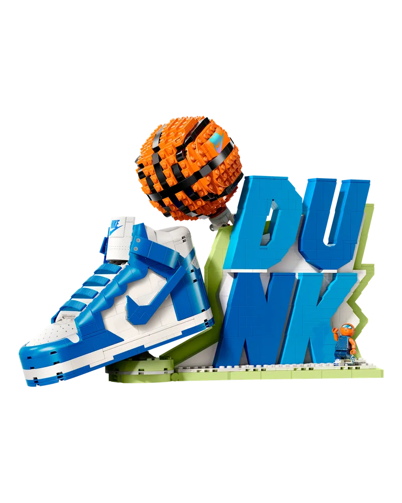 Nike Dunk x LEGO® Bausatz Sneaker-Bauset mit exklusiver Minifigur - Blau Blau