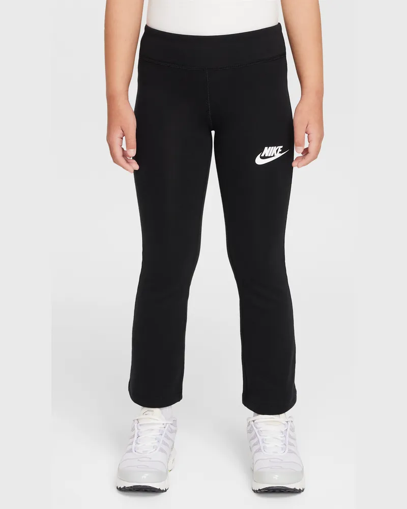 Nike Dri-FIT-Leggings mit ausgestelltem Bein (jüngere Kinder) - Schwarz Schwarz