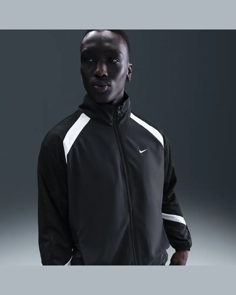 Nike Icon gewebte Basketballjacke (Herren) - Schwarz Schwarz