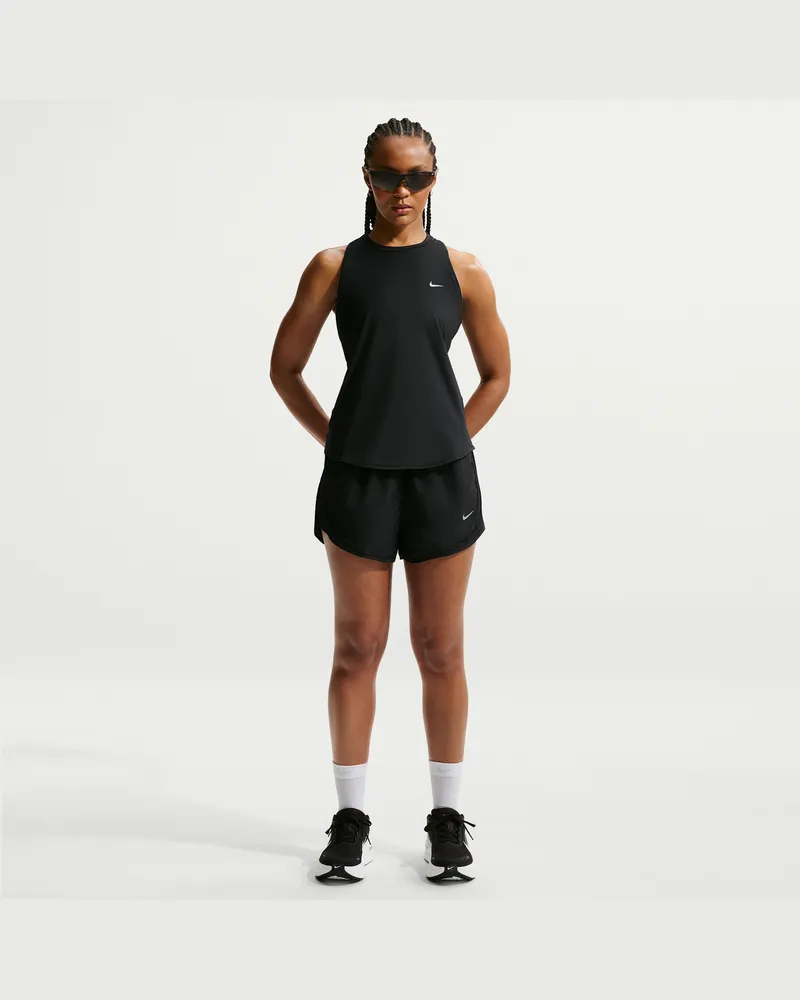 Nike Tempo Dri-Fit Laufshorts mit Innenslip und mittelhohem Bund (Damen) - Schwarz Schwarz