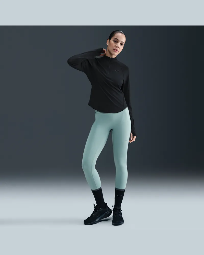 Nike Tempo Lauf-Leggings mit 7/8-Länge und hohem Bund (Damen) - Grün Grün