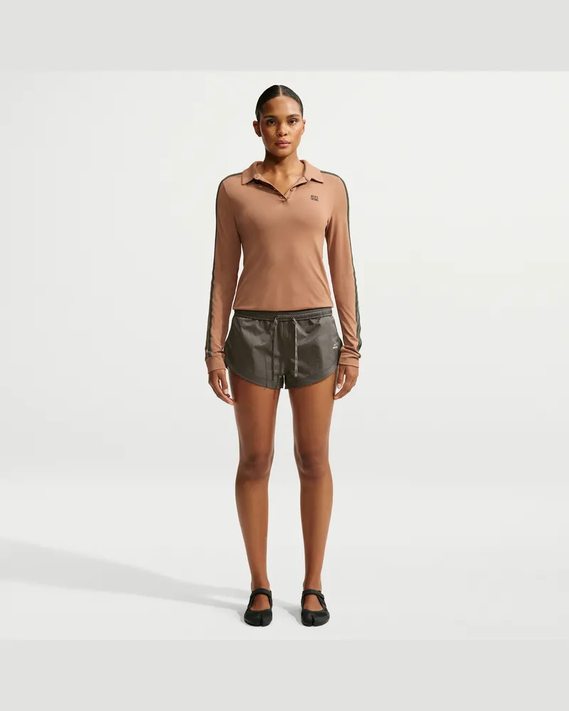 Nike SKIMS Crunchy Nylon-Shorts (Damen, ca. 6,5 cm) - Schwarz Schwarz