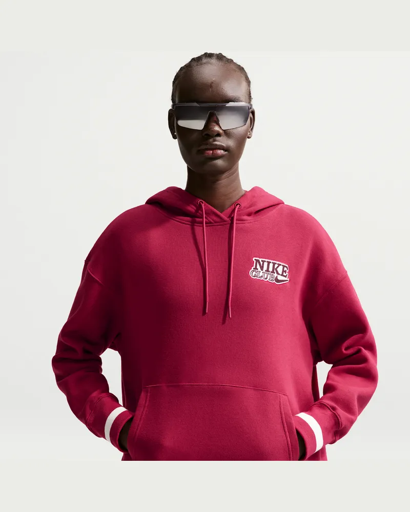 Nike Phoenix Fleece Oversize-Hoodie für Damen - Rot Rot