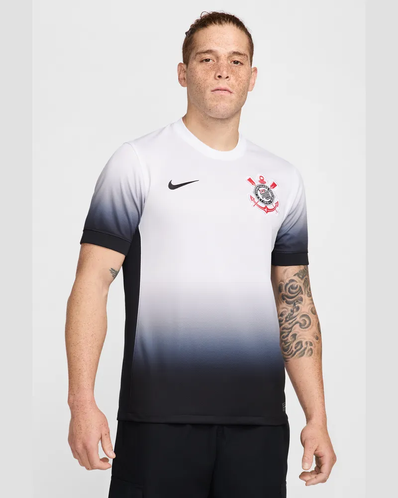 Nike S.C. Corinthians 2024/25 Stadium Home  Replika-Fußballtrikot mit Dri-FIT-Technologie (Herren) - Weiß Weiß