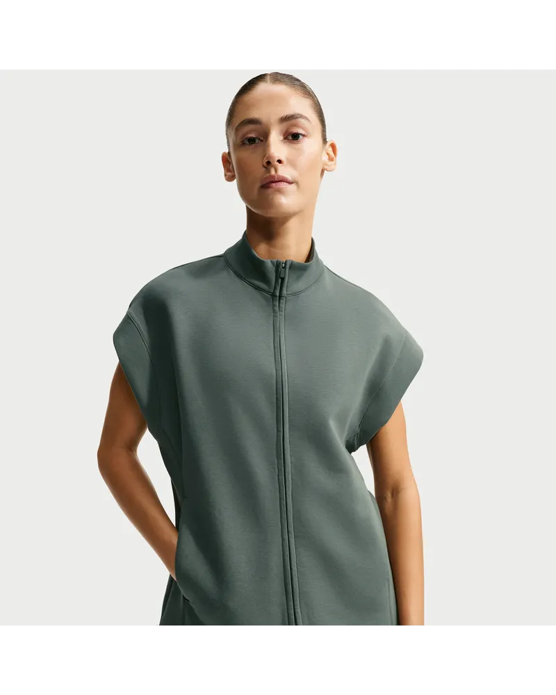 Nike 24.7 ImpossiblySoft Dri-FIT-Tunika mit durchgehendem Reißverschluss (Damen) - Grün Grün