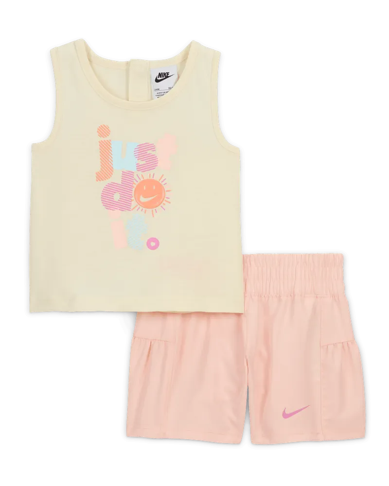 Nike Dri-FIT Sunny Swoosh Set aus Tanktop und Shorts (Babys, 12–24 M) - Pink Pink