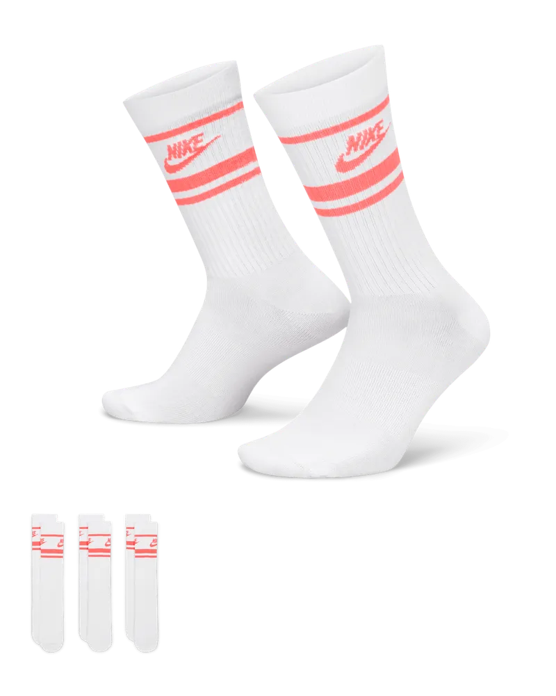 Nike Sportswear Dri-FIT Everyday Essential Crew-Socken (3 Paar) - Weiß Weiß