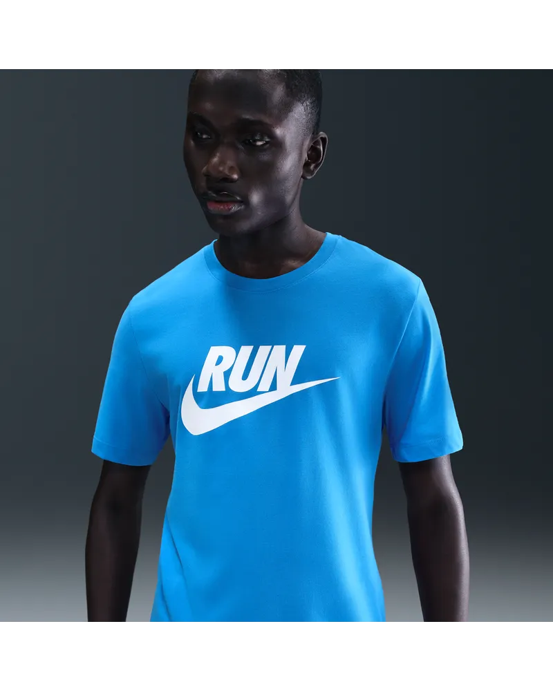 Nike Dri-FIT Lauf-T-Shirt (Herren) - Blau Blau