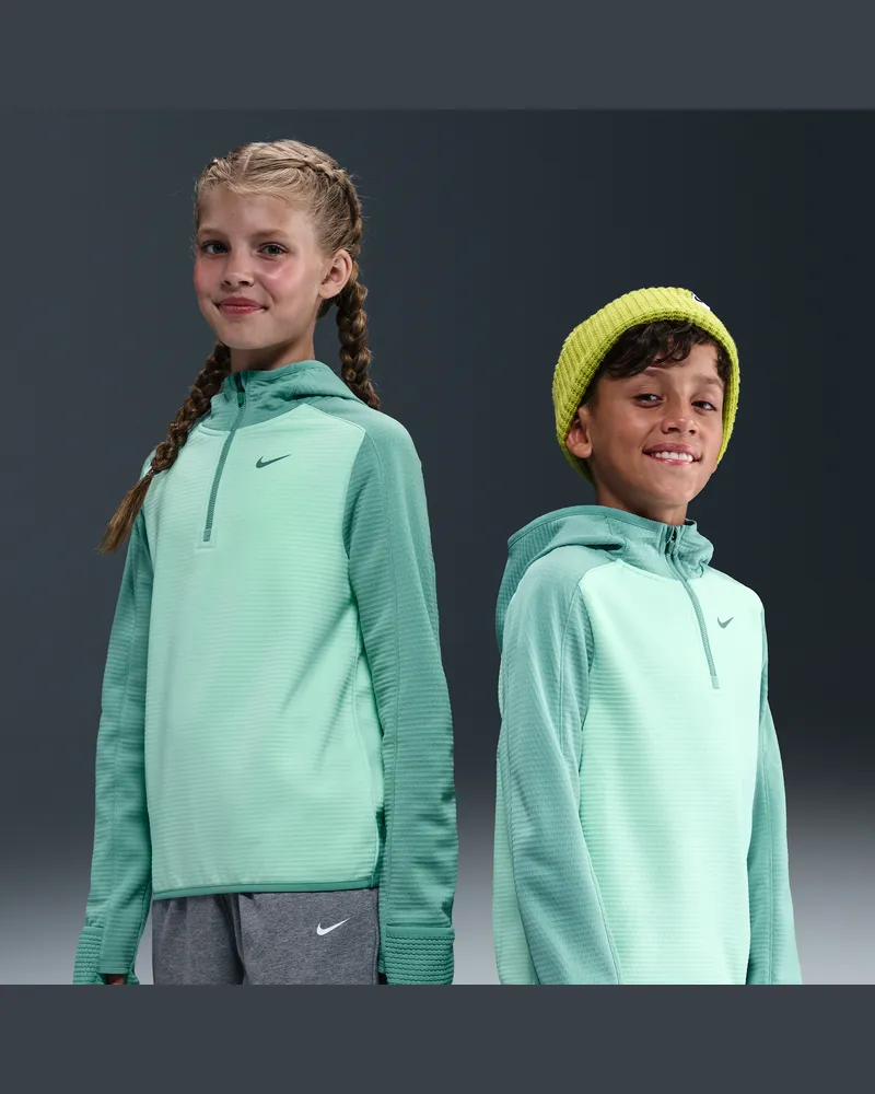 Nike Therma-FIT-Oberteil mit Viertelreißverschluss (ältere Kinder) - Grün Grün
