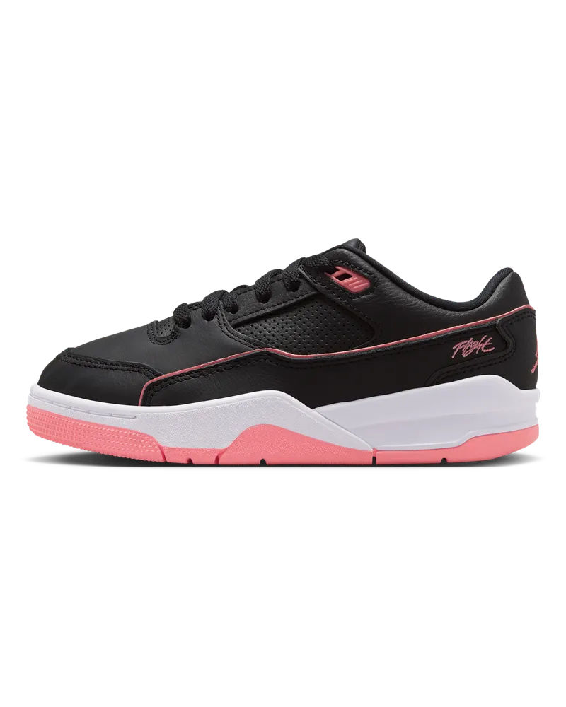 Jordan Flight Court Schuh (ältere Kinder) - Schwarz Schwarz